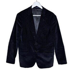 NWOT Stafford Men's Black Corduroy Classic Fit Sport Coat Blazer, Size 42S